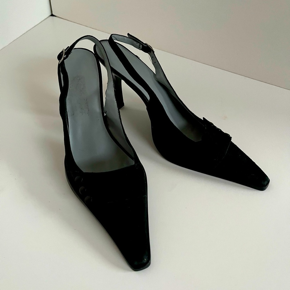 BCBG Suede Sling-Back Pumps